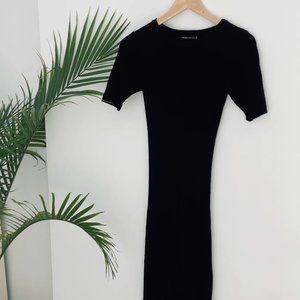 LONG PENCIL DRESS- Ribbed
